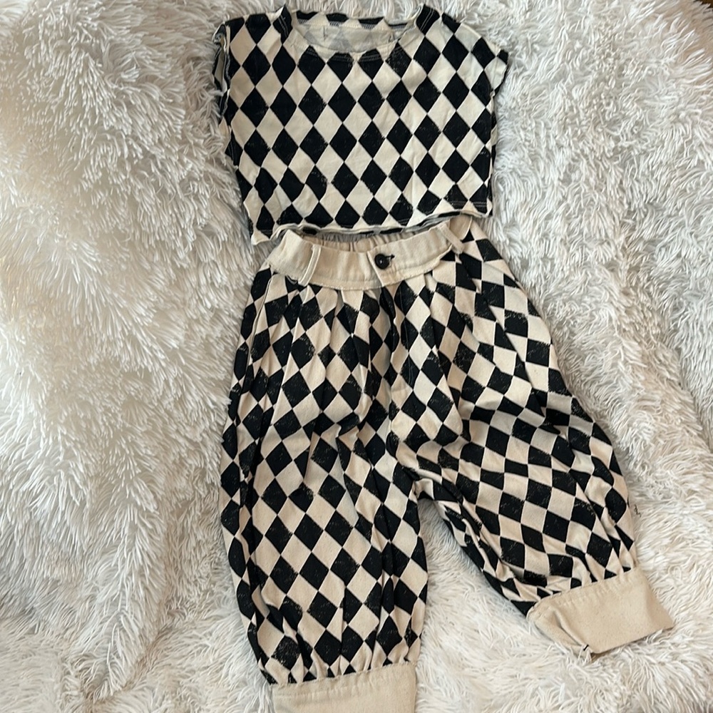 Little Creative Factory Diamond Trousers and Shirt set - Kids 4Y